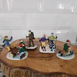 Santa's Workbench 2004 Winter Sports Figurines 7322795 Teeter Totter Skiing